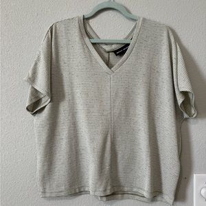 DKNY Jeans Brand Light Green Striped Women’s Blouse Size Medium